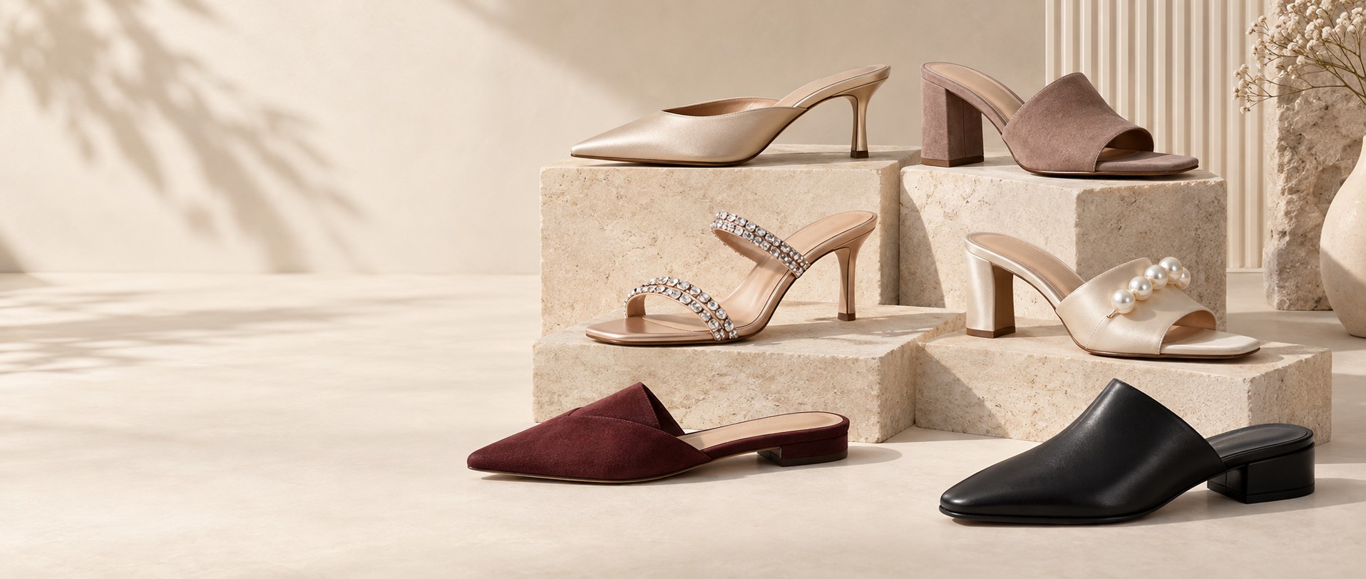 CRYSTELLE women's mules collection for OEM, ODM and private label footwear projects