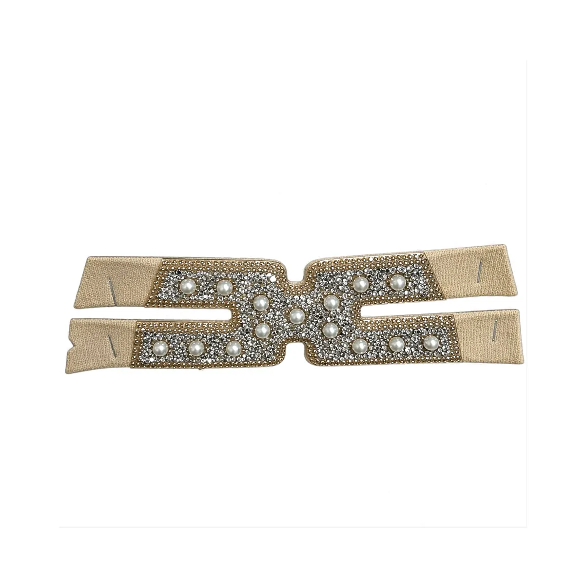 Pearl Rhinestone Elastic Shoe Upper – 4 Colors detail 4