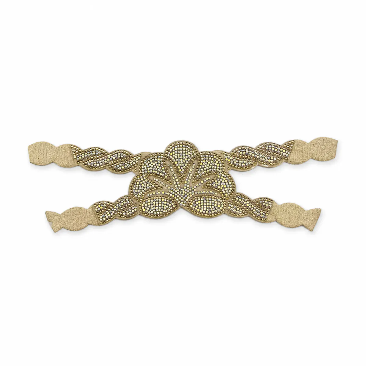 Rhinestone Flower Band Shoe Upper – 3 Colors detail 2