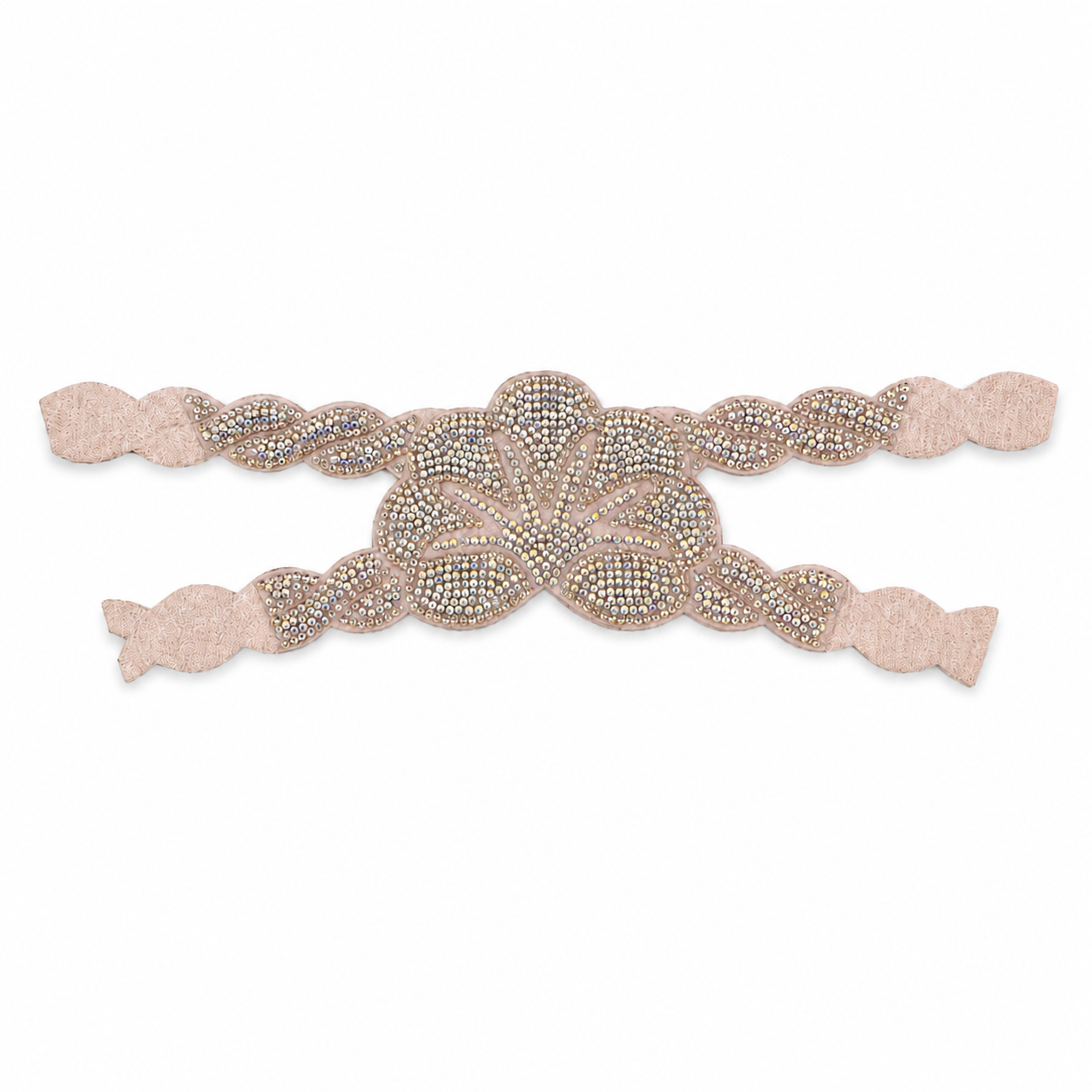 Pink rhinestone sandal shoe upper